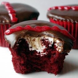 Faux Red Velvet Hostess Cupcakes