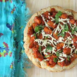 GF Focaccia Crust with Tikka Masala