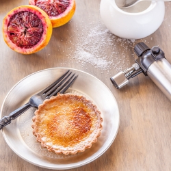 Blood Orange Brulee Tarts