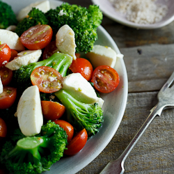 Marinated Broccoli, Tomato Salad