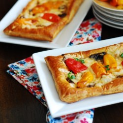 Puff Pastry Pizza with Bell Peppers