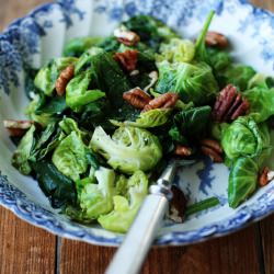 Sauteed Brussel Sprouts and Spinach