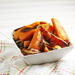 Roasted Sweet Potatoes with Onions