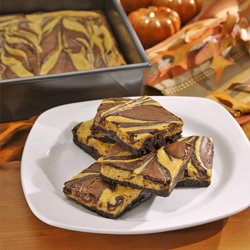 Pumpkin Swirl Cheesecake Brownies