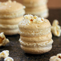 Popcorn & Salted Caramel Macarons