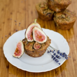 Fig and Lavender Almond Muffins