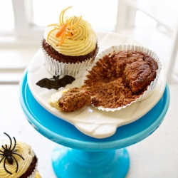 Chocolate Cupcake with Pumpkin Whip