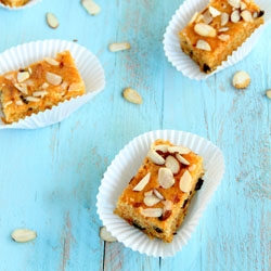 Carrot Halwa Blondie Bars