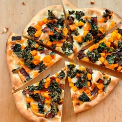 Pizza with Kale & Butternut Squash