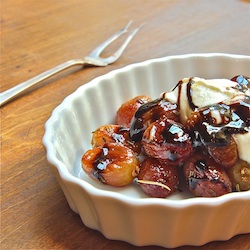 Balsamic Glazed Roasted Grapes