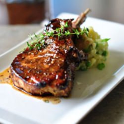 Pork Chop with Balsamic Maple Glaze