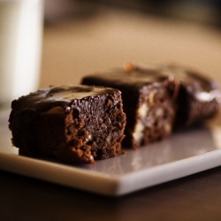 Rose and Cardamom Truffle Brownies