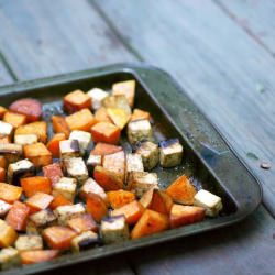 Roasted Sweet Potatoes and Tofu