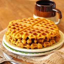 Pumpkin Cornbread Waffles