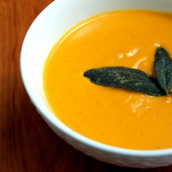 Pumkin Soup with Cripsy Sage