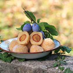 Plum Dumplings with Riccota