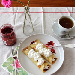 Swedish Crepes w/ Lingon Berries