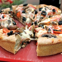 Lower Calorie Deep Dish Pizza