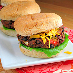 Black Bean Nacho Burgers