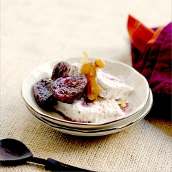 Orange Almond Semifreddo with Figs