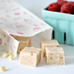 Raspberry & White Chocolate Fudge