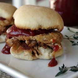 BBQ Sliders With Fried Green Tomato