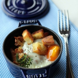 Egg Cocotte with Chanterelle Mushrooms