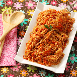 Saucy Sketti with Carrots