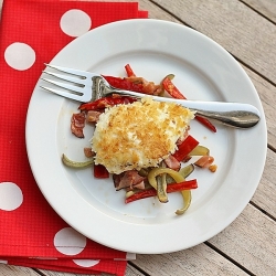 Crunchy Eggs with Piquillo Peppers