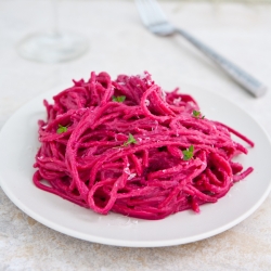 Creamy Roasted Beet Pasta