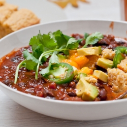 Vegan Chili with GF Cornbread