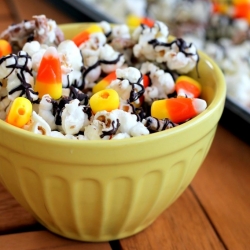 White Chocolate Candy Corn Popcorn