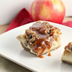 Salted Caramel Apple Cheesecake Bar