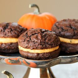 Chocolate Pumpkin Whoopie Pies