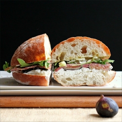 Fennel, Fig and Salami Sandwich