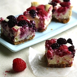 Wild Berry Cheesecake Bars