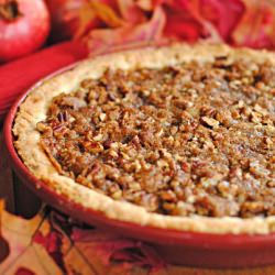 Pumpkin Pie with Pecan Topping