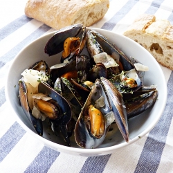 Mussels with White Wine