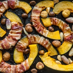 Roasted Pumpkin Wrapped in Pancetta