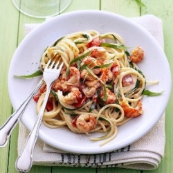 Zucchini Spaghetti with Crawfish