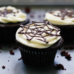 Halloween Spiderweb Cupcakes