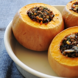 Wild Rice Stuffed Pumpkin