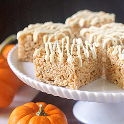 Spiced Pumpkin Rice Crispy Treats