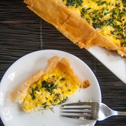 Spinach and Three Cheese Pie