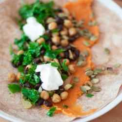 Sweet Potato and Black Bean Burrito