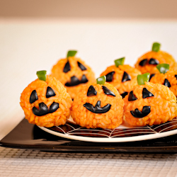 Halloween Carrot Rice Pumpkins