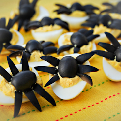 Halloween Spider Deviled Eggs