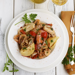 Shell Pasta with Seafood & Cognac