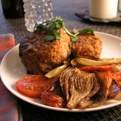 Tomato and Fennel Risotto Cakes