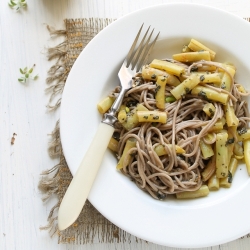 Soba Noodles with Minty Pesto